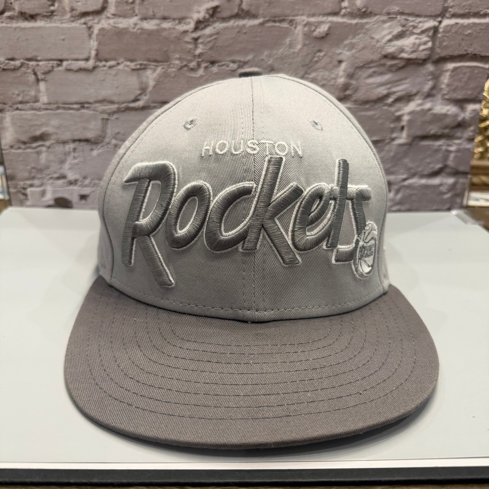 New Era Houston Rockets Hat Mens OSFA Gray 9FIFTY Snapback NBA Hardwood Classics